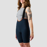 Women's Droptail Cargo Bib Short - Midnight Blue
