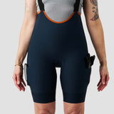 Women's Droptail Cargo Bib Short - Midnight Blue