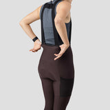 2024 Women's Thermal Droptail Cargo Bib Tight - Midnight Plum