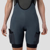 Women's Droptail Thermal Cargo Bib Short (Small & Medium only) - Stone Blue